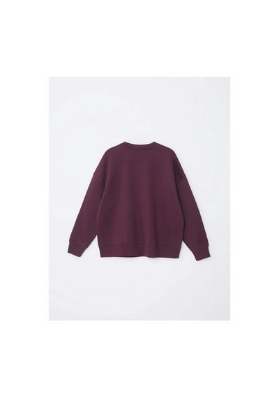 LC Waikiki Lcw Vision Mürdüm Bisiklet Yaka Baskılı Oversize Kadın Kalın Sweatshirt Plum LC Waikiki Lcw Vision Mürdüm Bisiklet Yaka Baskılı Oversize Kadın Kalın Sweatshirt Plum