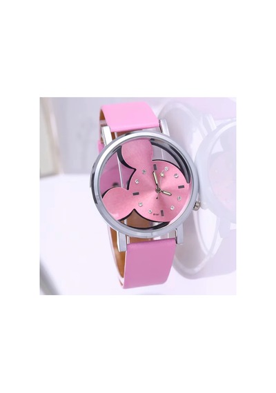 Kadın Pembe Mickey Mouse Saat