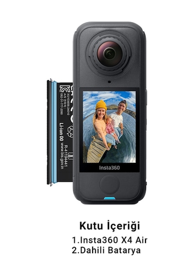 X4 Air 8k 360 Aksiyon Kamerası Standard Bundle Sarsıntı Önleyici Aktif Hdr Siyah