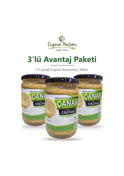 7 Li Çanak Enginar Konservesi 660cc 3'lü Avantaj Paketi