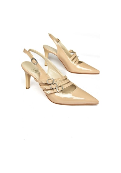 Fox Shoes R654218308 Ten Rugan İnce Topuklu Kadın Ayakkabı Ten Rengi