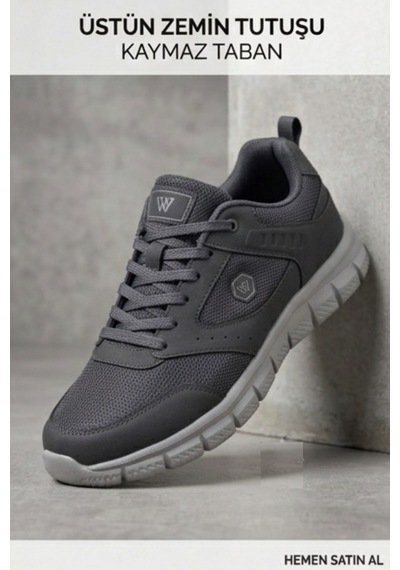 Purewalk Unisex Füme Kalın Tabanlı Spor Ayakkabı - Hafif Esnek Günlük Yürüyüş Sneaker Rahat Koşu...
