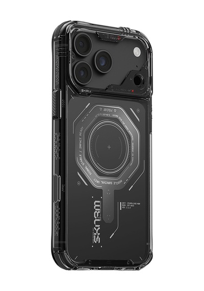 Apple Uyumlu iPhone 18 Pro Max Uyumlu Kılıf Skinarma M-safe Şarj Özellikli Airbag Tasarımlı Magma Kapak Füme
