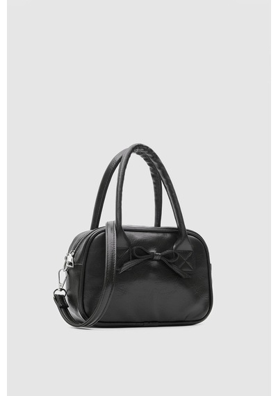 Shule Bags Perfect Kurdele Detaylı El Ve Çapraz Çanta Siyah Siyah