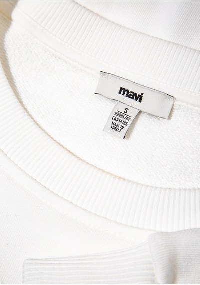 Mavi - Mavi Nakışlı Ekru Sweatshirt 1s10366-70057 Ekru