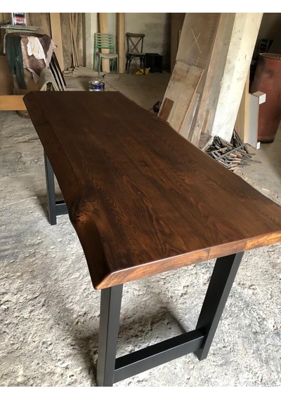 Bintaşmobilya Ceviz Rengi Gürgen Ağacı Bar Masası 180X70.Cm