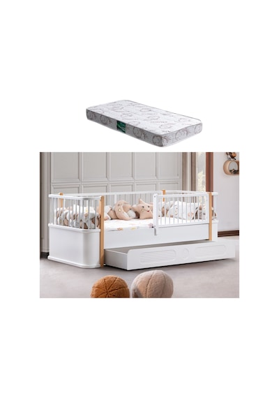 Yavrulu Karyola, Antalya Montessori Yavrulu Yatak - Ceviz + 1 Adet Comfort Yatak Yavrulu Karyola, Antalya Montessori Yavrulu Yatak - Ceviz + 1 Adet Comfort Yatak
