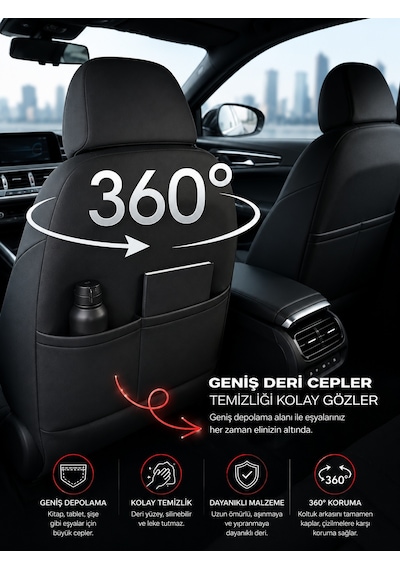Ford Escort Araçlara Uyumlu Tay Tüyü Deri Oto Koltuk Kılıfı-balat Serisi 70556861