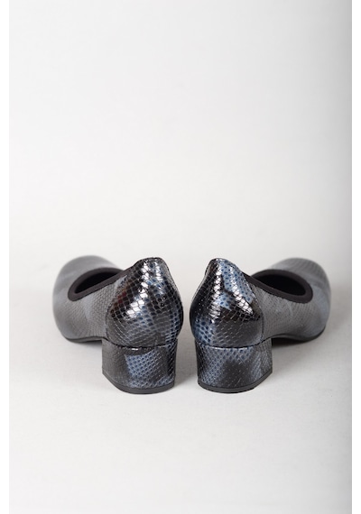 Seç Kundura SEÇ 0280 HAKİKİ DERİ ORTOPEDİK KADIN AYAKKABI (4cm) SİYAH YILAN
