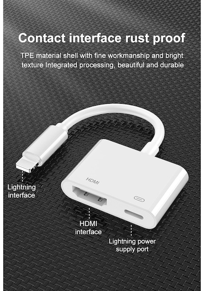 Daytona L8-Hl Apple Uyumlu iPhone Lightning To Hdmı Lightning Çevirici