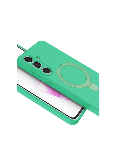 Samsung Galaxy Uyumlu - S25 Fe Regal Magsafe Standlı Kapak - Yeşil