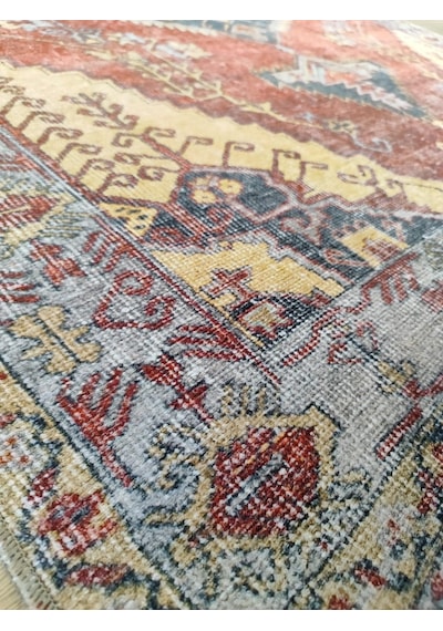 Çam Halı Anatolia 32-032 Etnik Eskitme Desenli Dokuma Tabanlı Yıkanabilir Şönil Salon Ve Oda Halısı Multi 4
