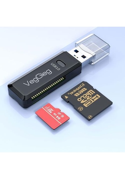 Usb 3.0 Sd Ve Micro Sd Hafıza Kart Okuyucu Siyah