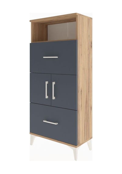 Arges Dolap 2 Raflı 2 Çekmeceli 2 Kapaklı 60x30x134 Çam-antrasit Çam Arges Dolap 2 Raflı 2 Çekmeceli 2 Kapaklı 60x30x134 Çam-antrasit Çam
