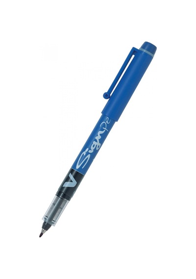 V Sign Pen İmza Kalemi Mavi Diğer