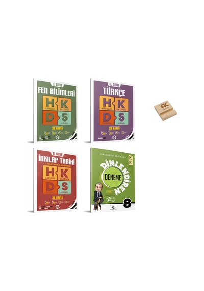 Arı Lgs 8. Sınıf Fen Türkçe İnkılap Ve Din Haftalık Kazanım Denemeleri 4lü Set + Telefon Standı