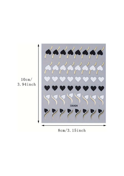 Nailist Heart Sevgililer Günü Özel 14 Şubat Kalpli Tasarım - Tırnak Sticker Nail Art Tırnak Dövmesi 64640340