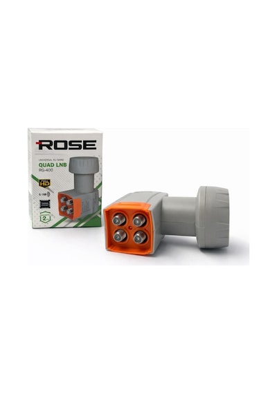 Rose Rg-400 Quad Lnb Dört Çıkışlı Unıversal 0,1 Db Full Hd 4k Uyumlu Uydu Lnb
