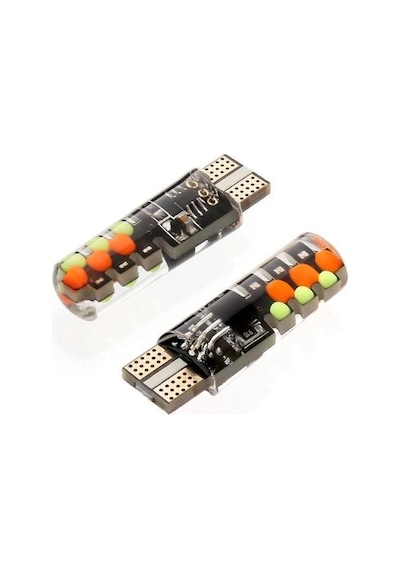 18 Led Rgb T10 Kumandalı Çakarlı Araç Park Ampülü