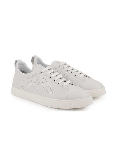 Libero Lz5894 Nokta Delik Detaylı Antik Görünümlü Hafif Eva Taban Kadın Sneaker Beyaz