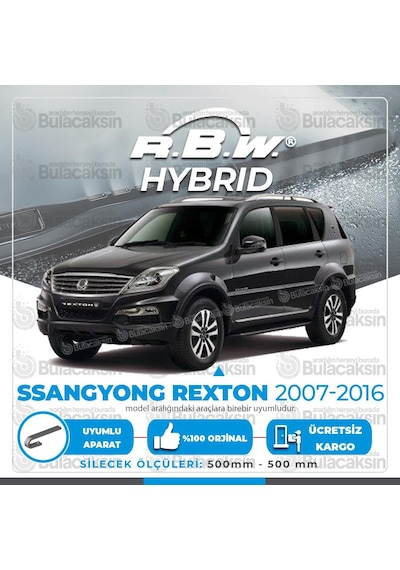 Rbw Hybrid Ssangyong Rexton 2007-2016 Ön Silecek Takımı - Hibrit