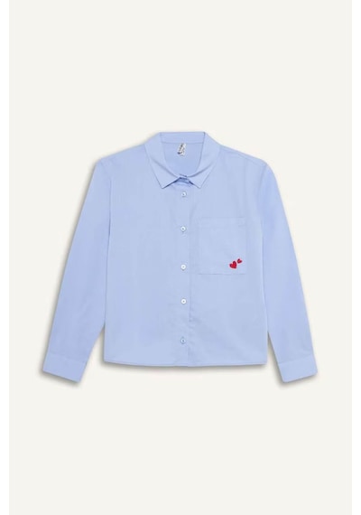 Defacto Oversize Geniş Kalıp Oxford Mavi Kız Çocuk Gömlek F2274a8/be213 Mavi Defacto Oversize Geniş Kalıp Oxford Mavi Kız Çocuk Gömlek F2274a8/be213 Mavi