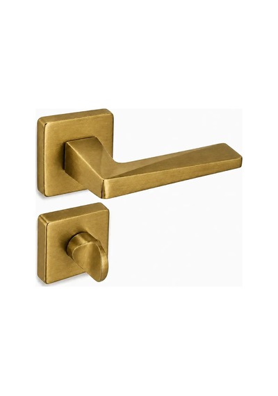 Sese Ayla Modeli Rozetli Wc Kapı Kolu Titanyum 200-242r-02-05