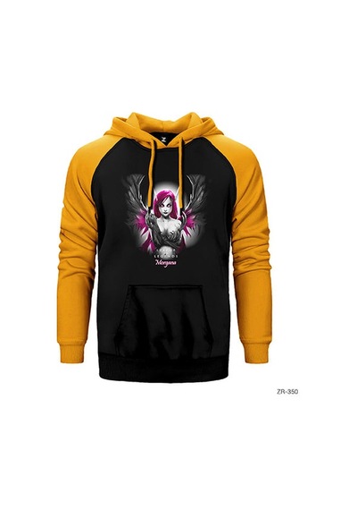 League Of Legends Morgana Sarı Renk Reglan Kol Sweatshirt / Hoodie