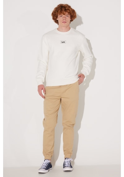 Lee Regular Fit Normal Kesim Sıfır Yaka Sweatshirt L212299102 Kırık Beyaz