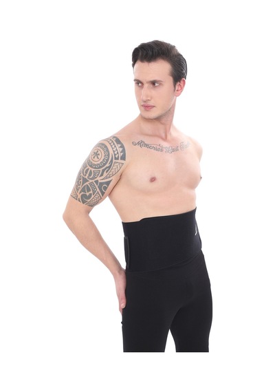 Sh Mağazacılık Unisex Termal Terleten  Siyah  Bel Korse Kemer Siyah