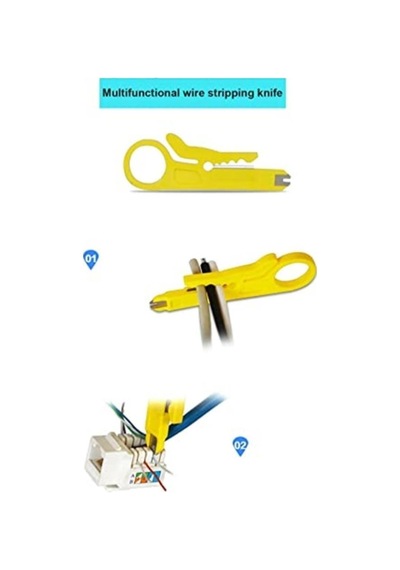 Al-4507 Rj9 Rj12 Rj45 Sıkıcı Sıkma Pensesi Kablo Soyucu Set Cat5 Internet Ucu Çakma K