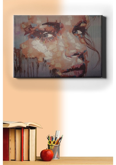 Webstyle Sayılarla Boyama Seti Kasnaklı Yüz 40 X 50 Cm