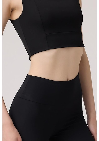 Cottonhill Siyah Kare Yaka Crop Top Büstiyer Siyah