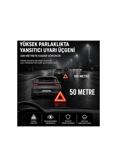 Zensaas41 Katlanabilir Üçgen Acil Durum Reflektörü Zensaa56