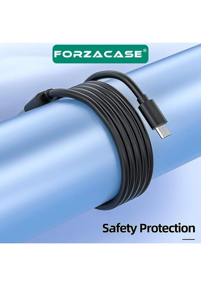 Forzacase 3a Micro Usb Şarj Ve Data Kablosu 2 Metre Siyah - Fc1170 1 Adet