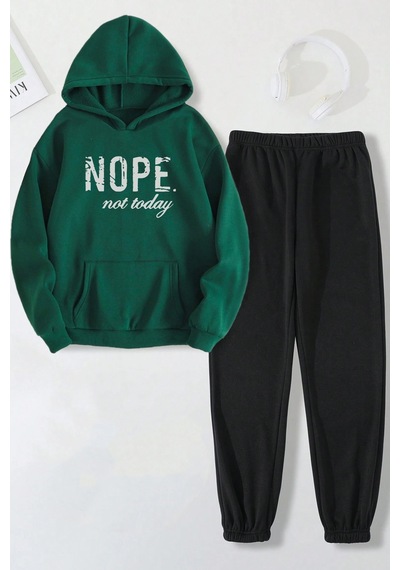 Uyguntarz Unisex Nope Baskılı Eşofman Takımı Yeşil
