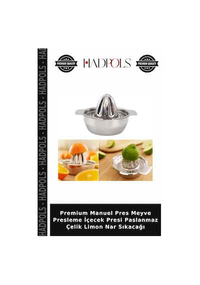 Premium Manuel Pres Meyve Presleme İçecek Presi Paslanmaz Çelik Limon Nar Sıkacağı