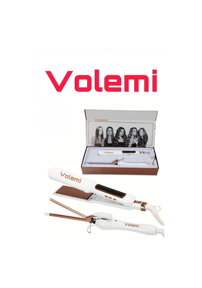 Volemi V-0096 2 Si 1 Arada Isı Ayarlı Profesyonel Seramik Saç Şekillendirici Ve Maşa