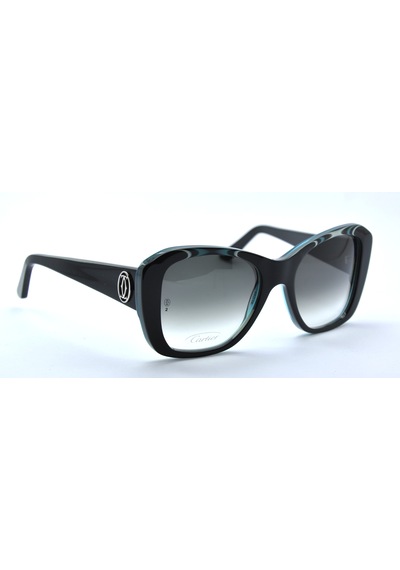 Cartier Emerald Gren Cat Eye Zümrüt Yeşil Siyah Gri Kedi Gözü Kadın Güneş Gözlüğü T8200936 Çok Renkli