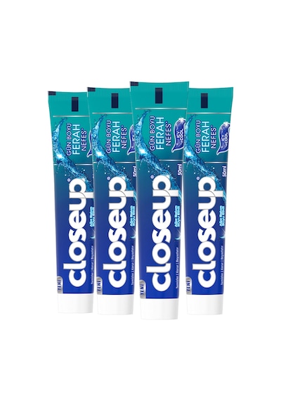 Close Up Diş Macunu Icy Cool Ağız Bakım Suyu Etkili 4 x 50 ML