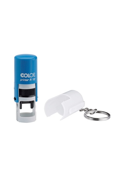 Colop R12 Yuvarlak Mavi Kasa Siyah Keçe - 12 MM