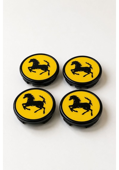 Jant Göbeği Ferrari Uyumlu 58/55 55mm Yuva 4lü Set Sarı 6kol