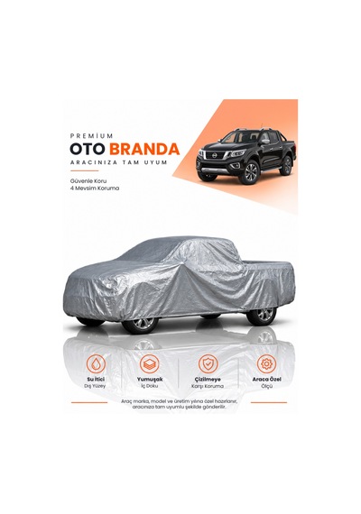 Nissan Navara D23 Makyajlı 2020-2022 Pıckup Uyumlu Araba Brandası Oto Branda Araba Örtüsü