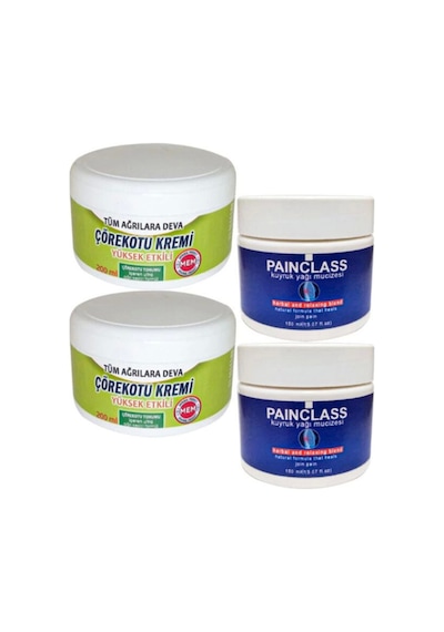Hbpavm Çörek Otu Kremi Xl Boy 2x200 Ml +2x150 Ml Kuyruk Yağı Kremi Painclass