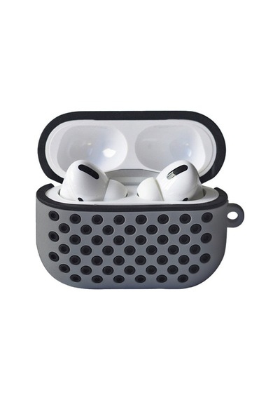 Airpods Pro 2 2.nesil Spor Delikli Kılıf - Gri-siyah