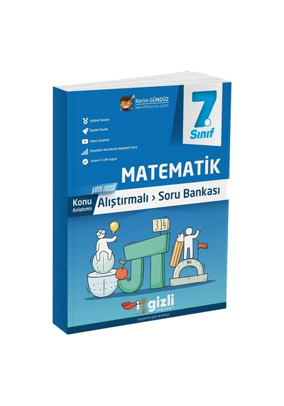 Gizli Yayınları 2025 7. Sınıf Matematik Alıştırmalı Soru Bankası