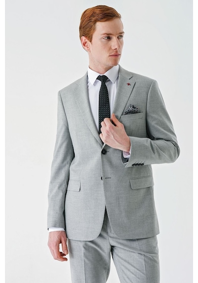 İmza Mono Yaka Çift Yırtmaç 6 Drop Comfort Fit Rahat Kesim Klasik Takım Elbise 1001240102 - Gri İmza Mono Yaka Çift Yırtmaç 6 Drop Comfort Fit Rahat Kesim Klasik Takım Elbise 1001240102 - Gri