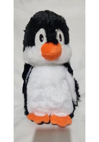 Penguen Figürlü Pelüş - 30cm Beyaz - Siyah
