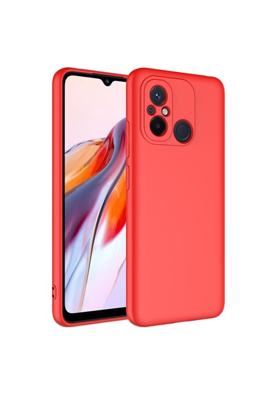 Ekılıf - Xiaomi Redmi 12c Uyumlu Kılıf İçi Kadife Koruyucu Mara Lansman Kapak - Kırmızı
