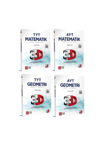 3D Yayınları Tyt Ayt Matematik Geometri Soru Bankası Seti 2023